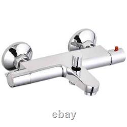 Robinet mitigeur de baignoire thermostatique SCHÜTTE VICO Chrome Moderne Salle de bains vidaXL