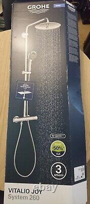 Système de douche Grohe Vitalio Joy 260 avec mitigeur thermostatique et fixation murale Quickfix