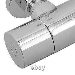 Système de douche thermostatique double tête avec mélangeur Bathstore Metro en chrome, prix de vente conseillé 190 £