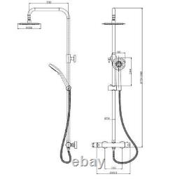 Valeur de mélangeur de douche thermostatique rigide en laiton brossé rond